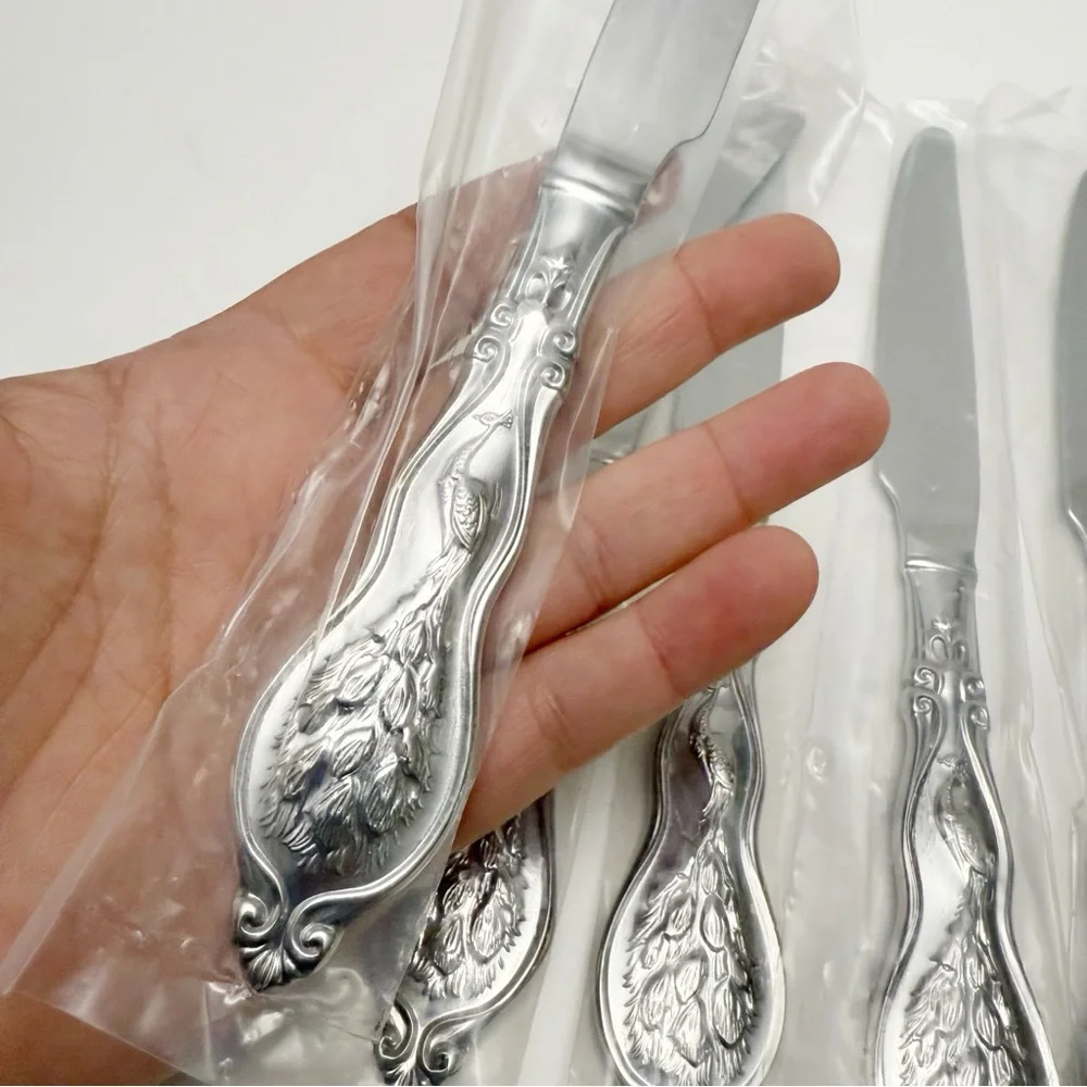 Wallace Peacock Set of 8 French Solid Knives Stainless Steel 18/10 NEW
